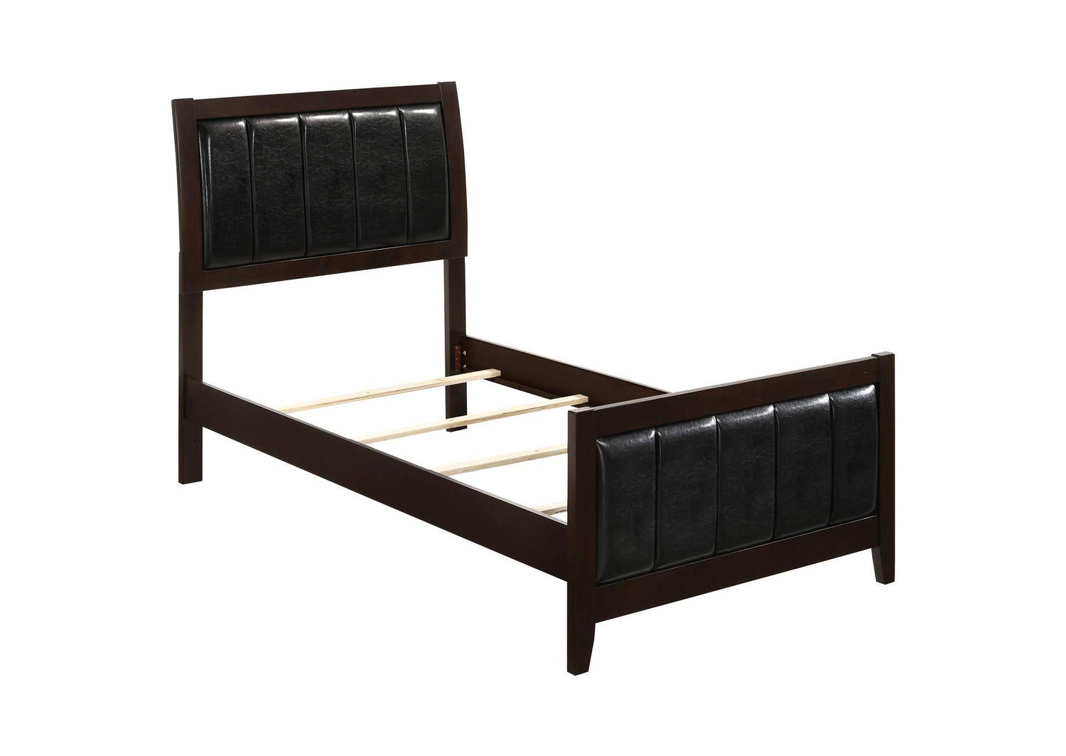 Carlton Wood Twin Panel Bed Cappuccino