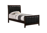 202091T Carlton Wood Twin Panel Bed Cappuccino