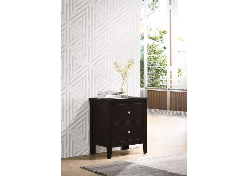 202092 Carlton 2-drawer Nightstand Cappuccino