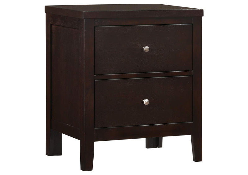 202092 Carlton 2-drawer Nightstand Cappuccino