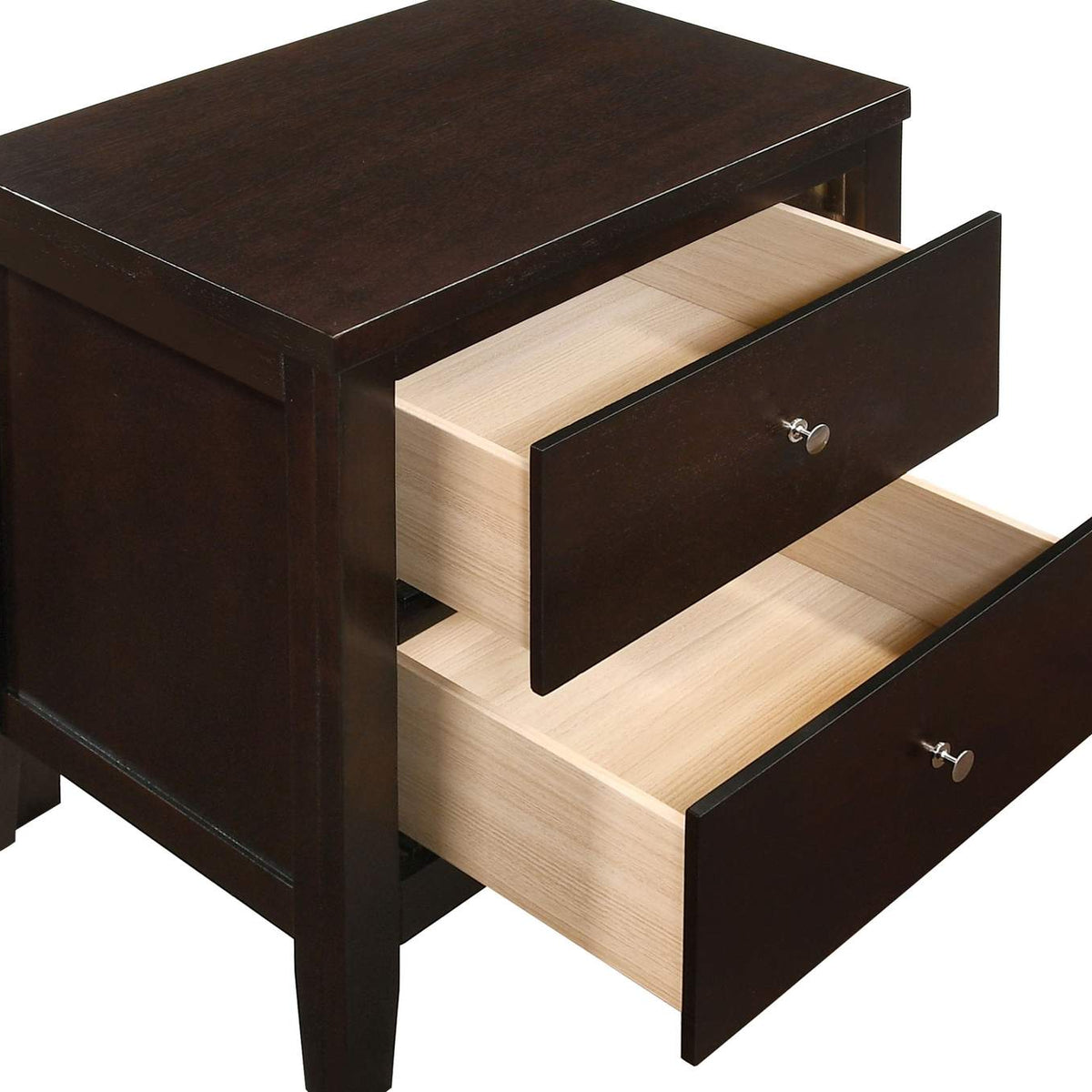 202092 Carlton 2-drawer Nightstand Cappuccino