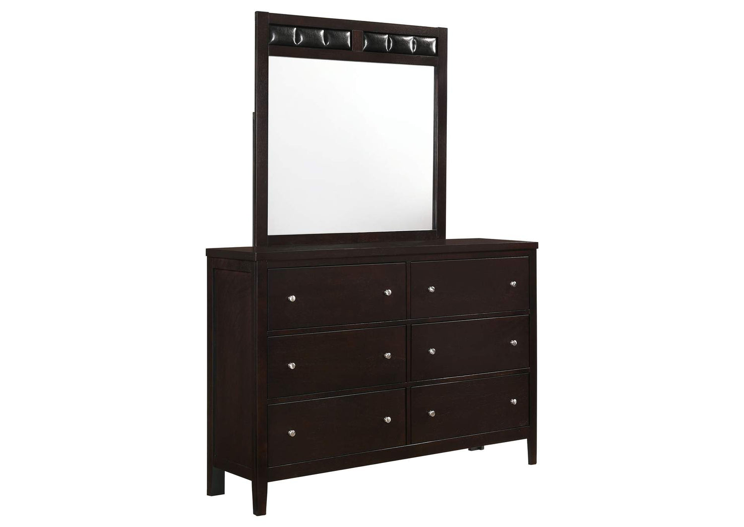 Carlton 6-drawer Dresser with Mirror Cappuccino