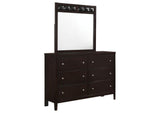 Carlton 6-drawer Dresser with Mirror Cappuccino