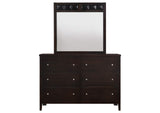 202093M Carlton 6-drawer Dresser with Mirror Cappuccino
