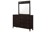202093M Carlton 6-drawer Dresser with Mirror Cappuccino