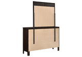202093M Carlton 6-drawer Dresser with Mirror Cappuccino
