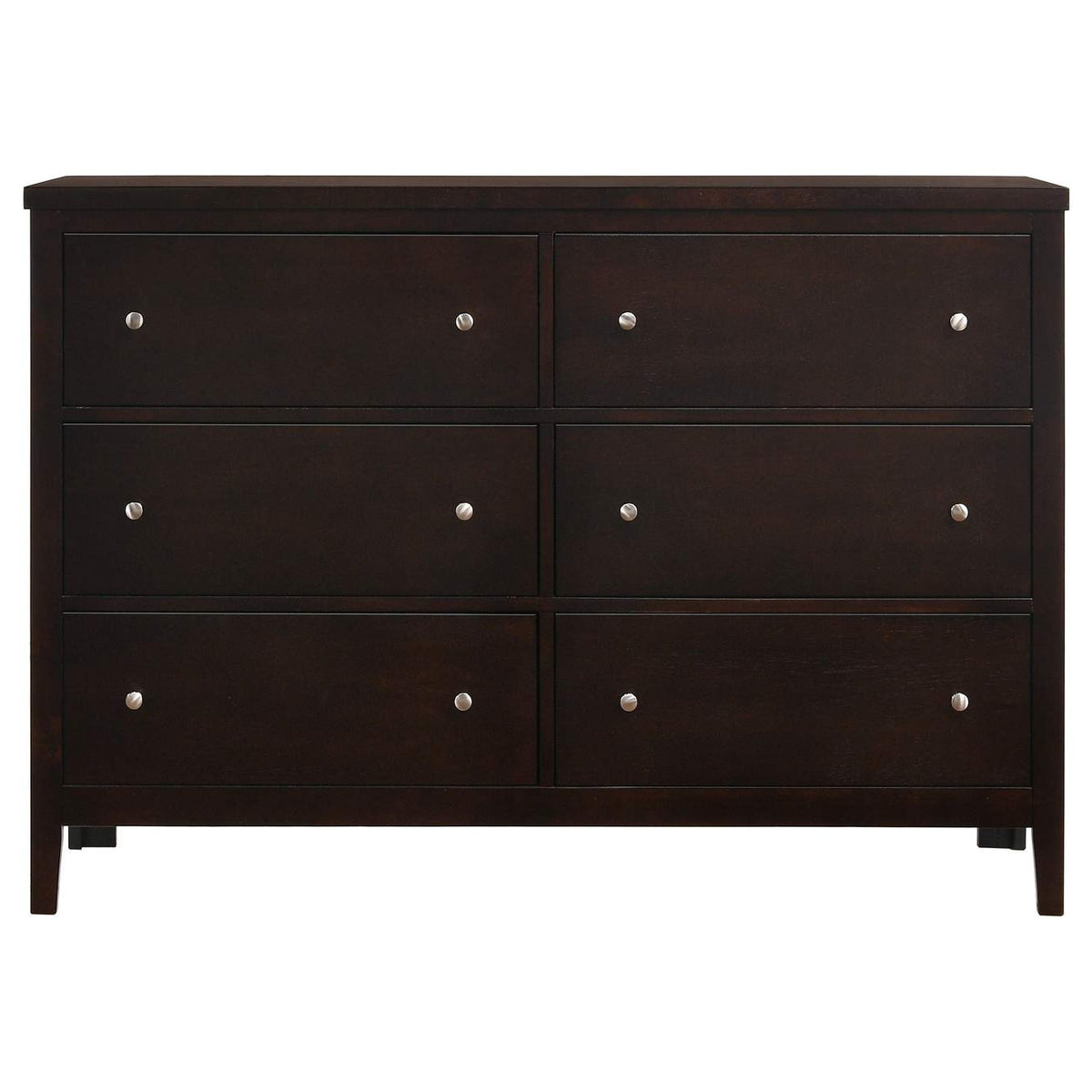 202093 Carlton 6-drawer Dresser Cappuccino