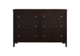202093 Carlton 6-drawer Dresser Cappuccino