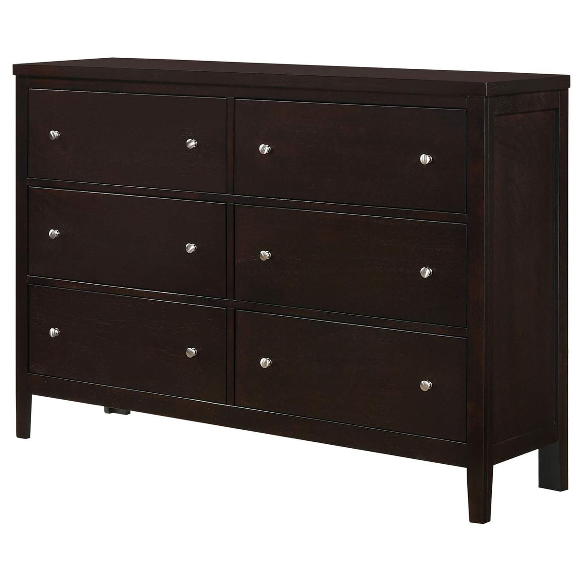 202093 Carlton 6-drawer Dresser Cappuccino