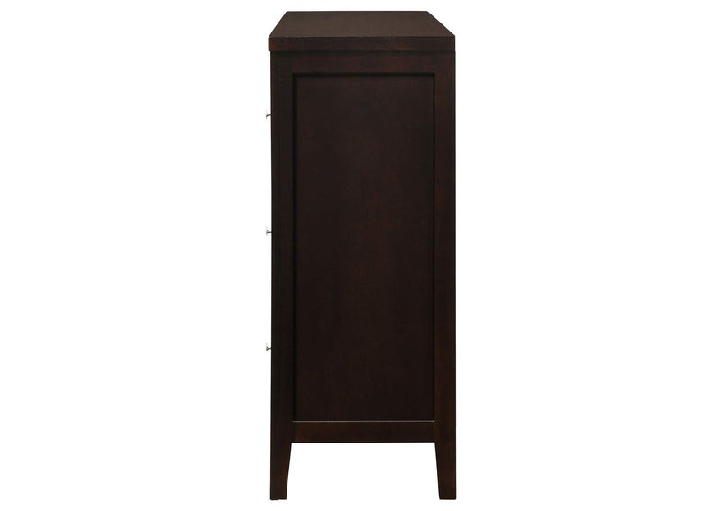 202093 Carlton 6-drawer Dresser Cappuccino