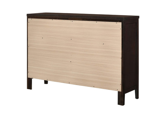 202093 Carlton 6-drawer Dresser Cappuccino