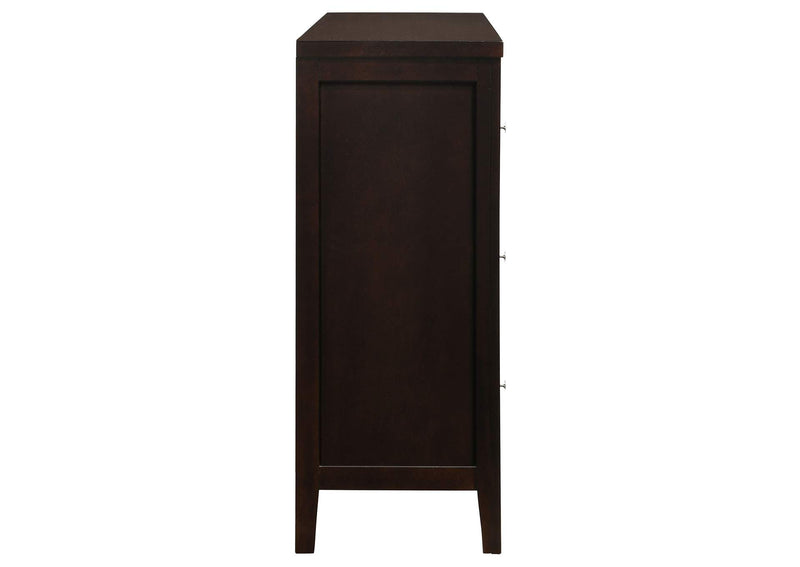202093 Carlton 6-drawer Dresser Cappuccino