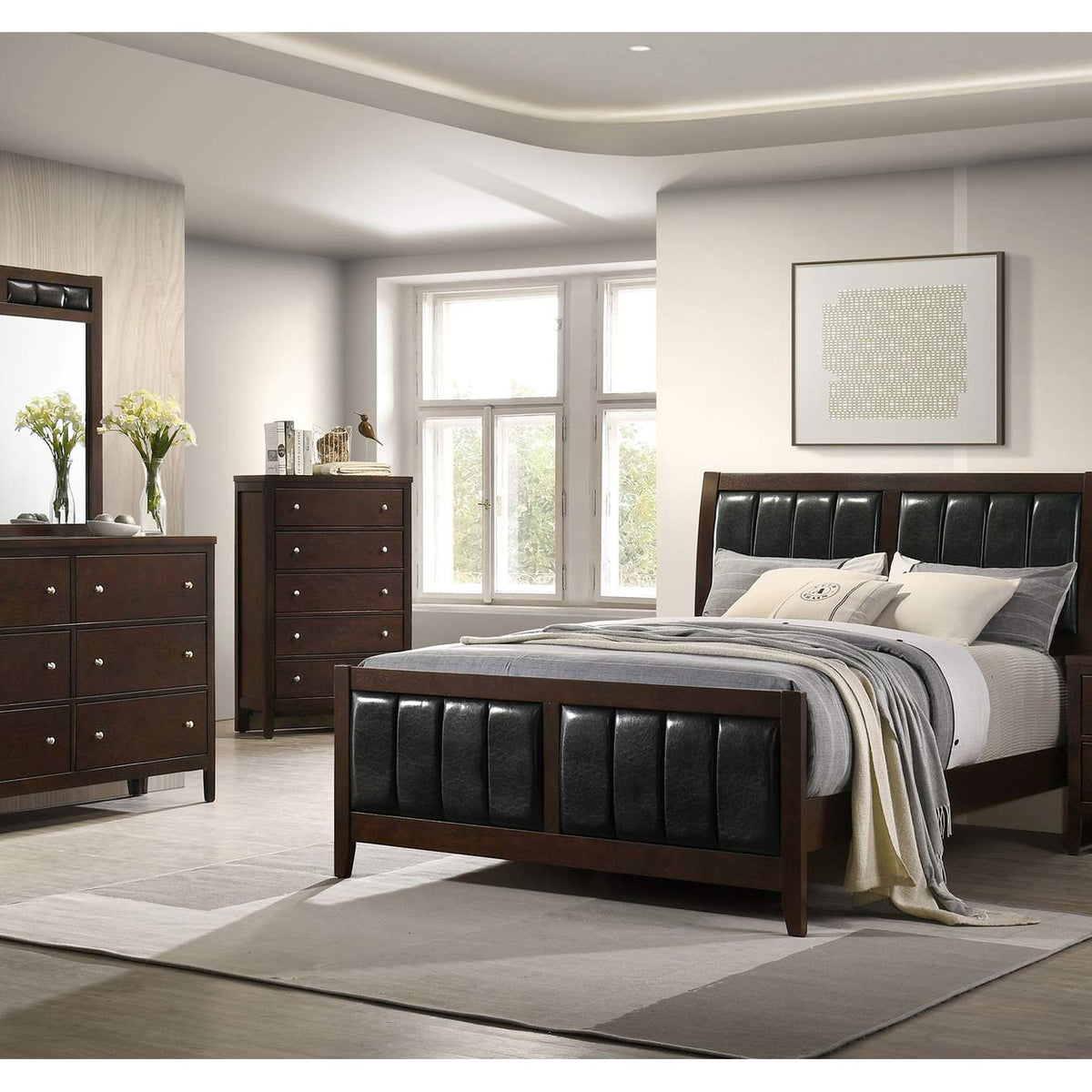 202093 Carlton 6-drawer Dresser Cappuccino