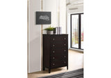 202095 Carlton 5-drawer Bedroom Chest Cappuccino