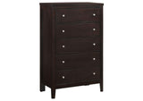 202095 Carlton 5-drawer Bedroom Chest Cappuccino