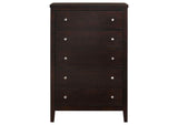 202095 Carlton 5-drawer Bedroom Chest Cappuccino