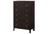 202095 Carlton 5-drawer Bedroom Chest Cappuccino