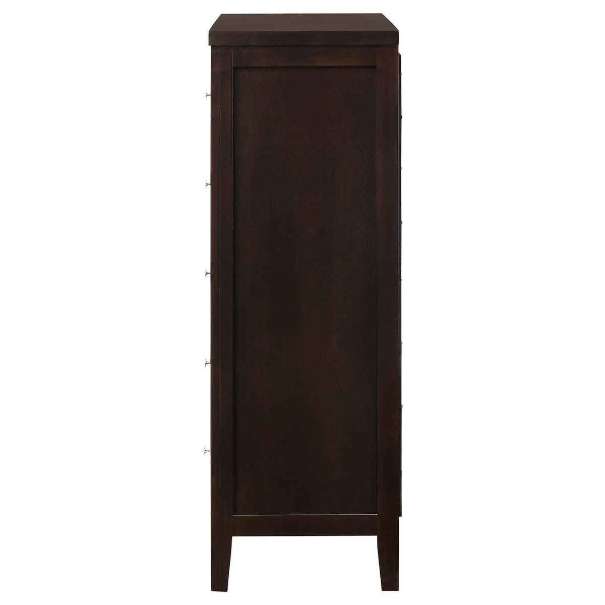 202095 Carlton 5-drawer Bedroom Chest Cappuccino