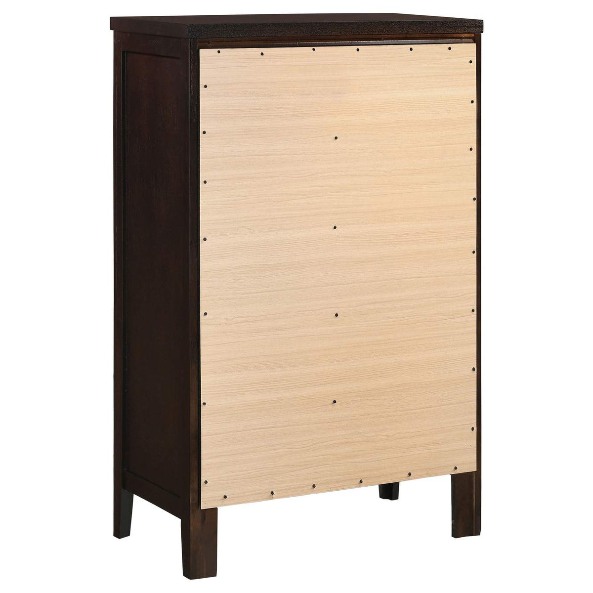 202095 Carlton 5-drawer Bedroom Chest Cappuccino