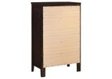 202095 Carlton 5-drawer Bedroom Chest Cappuccino