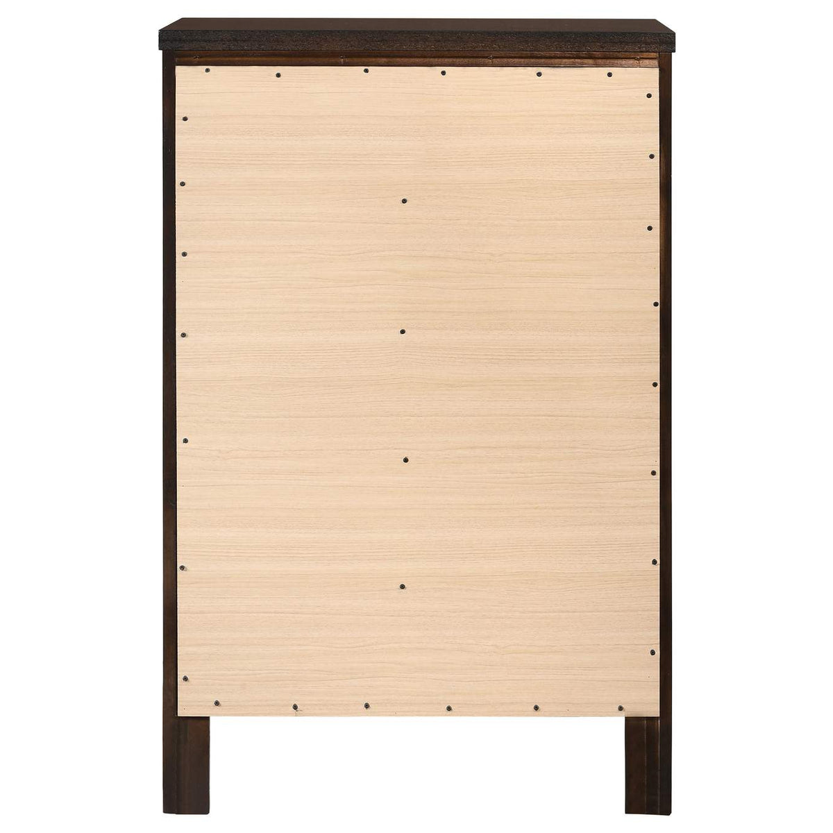 202095 Carlton 5-drawer Bedroom Chest Cappuccino