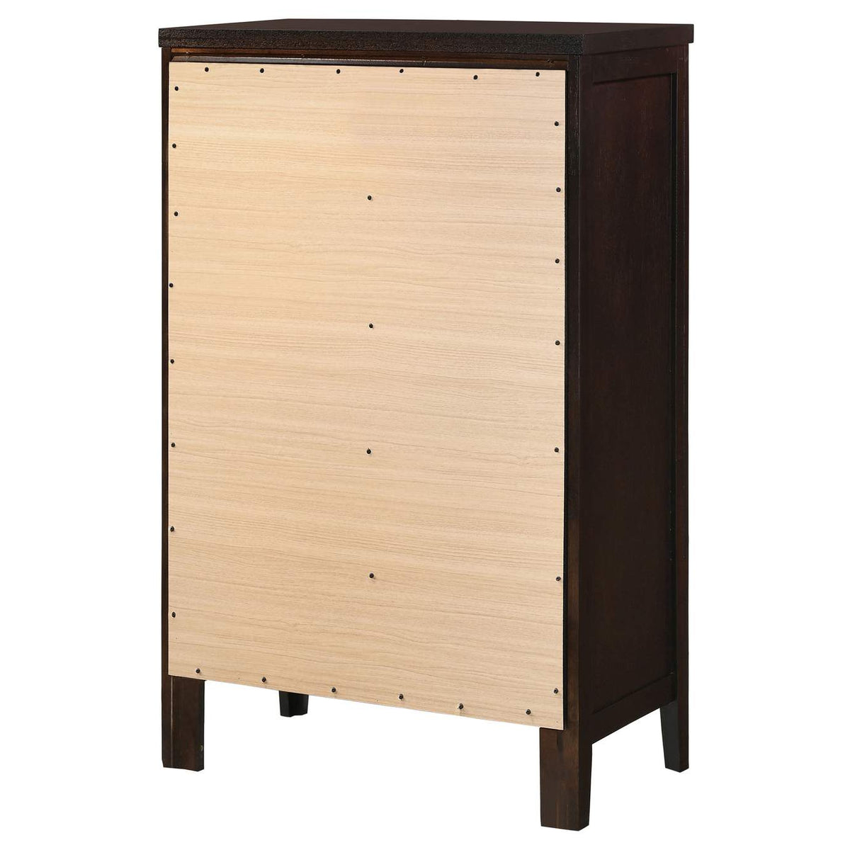 202095 Carlton 5-drawer Bedroom Chest Cappuccino