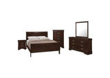 202411F-S5 Louis Philippe 5-piece Full Bedroom Set Cappuccino