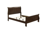 Louis Philippe Wood Full Sleigh Bed Cappuccino