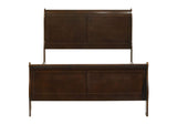 202411F Louis Philippe Wood Full Sleigh Bed Cappuccino