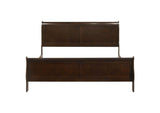 202411KE Louis Philippe Wood Eastern King Sleigh Bed Cappuccino