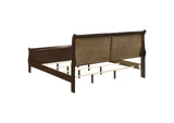 202411KE Louis Philippe Wood Eastern King Sleigh Bed Cappuccino