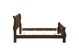 202411Q Louis Philippe Wood Queen Sleigh Bed Cappuccino