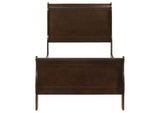 202411T Louis Philippe Wood Twin Sleigh Bed Cappuccino