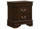 202412 Louis Philippe 2-drawer Nightstand Cappuccino