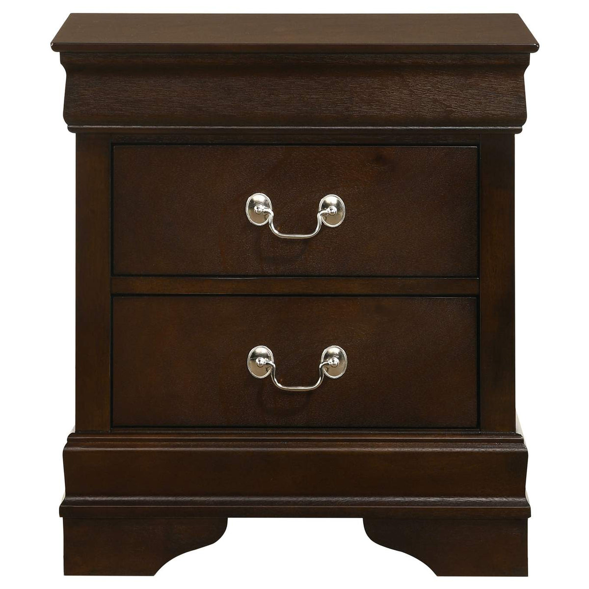202412 Louis Philippe 2-drawer Nightstand Cappuccino