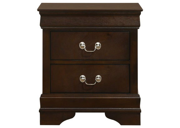 202412 Louis Philippe 2-drawer Nightstand Cappuccino