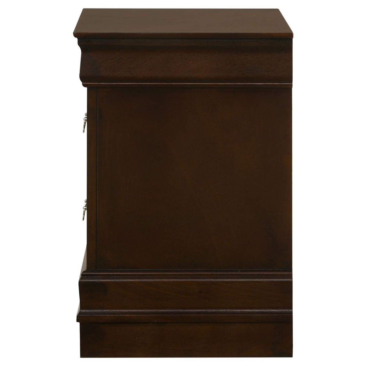 202412 Louis Philippe 2-drawer Nightstand Cappuccino