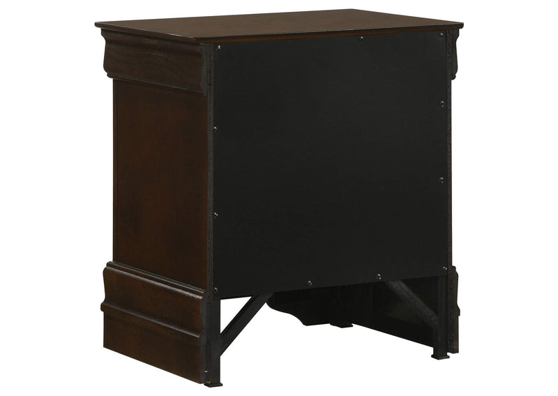 202412 Louis Philippe 2-drawer Nightstand Cappuccino