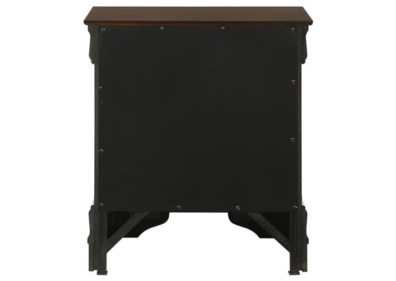 202412 Louis Philippe 2-drawer Nightstand Cappuccino