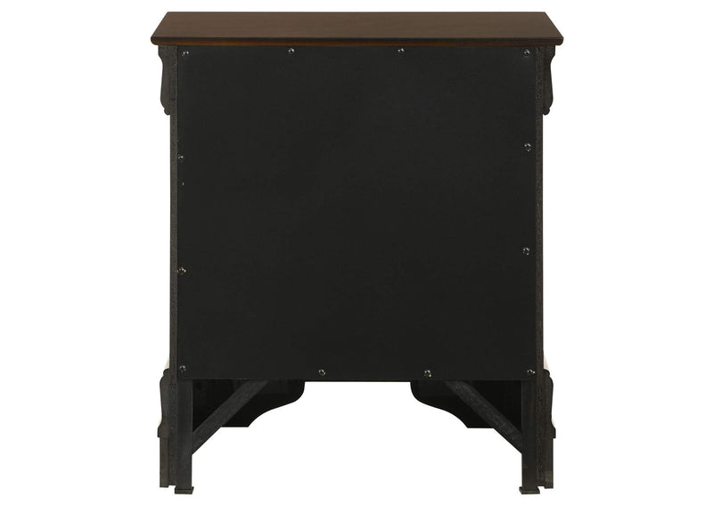 202412 Louis Philippe 2-drawer Nightstand Cappuccino