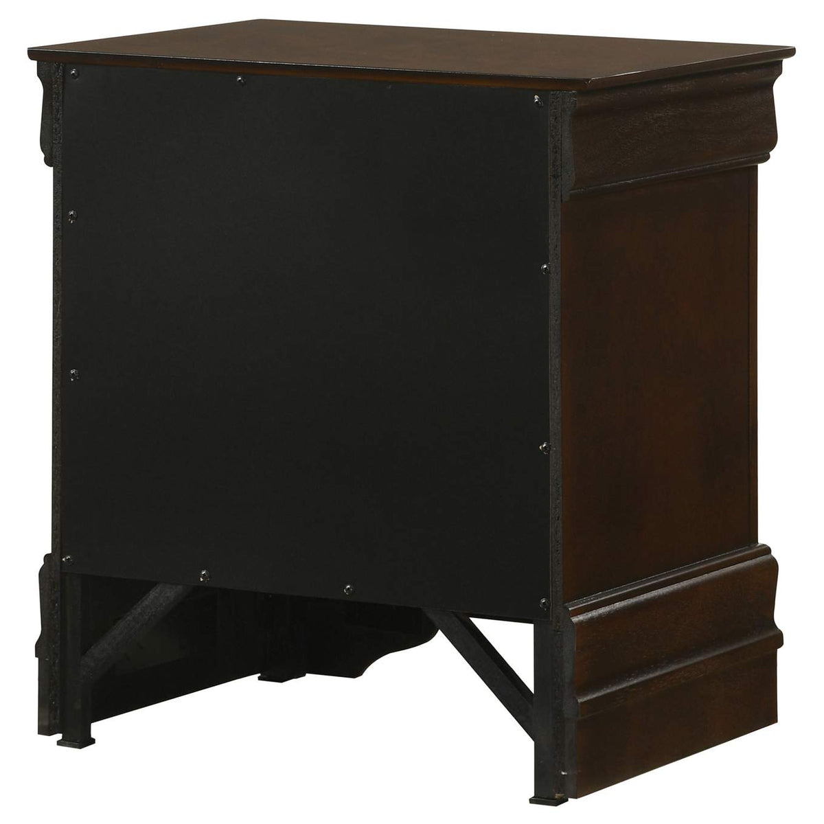 202412 Louis Philippe 2-drawer Nightstand Cappuccino