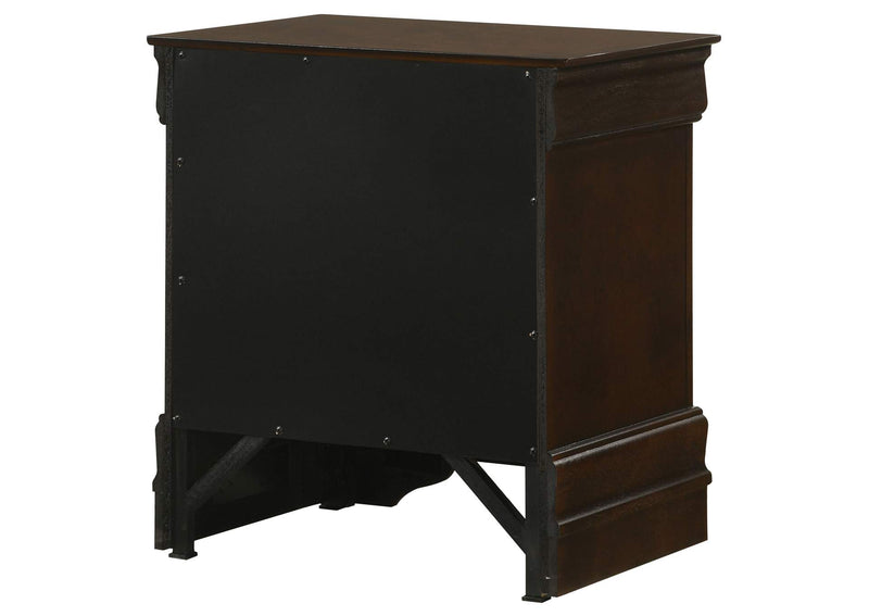 202412 Louis Philippe 2-drawer Nightstand Cappuccino