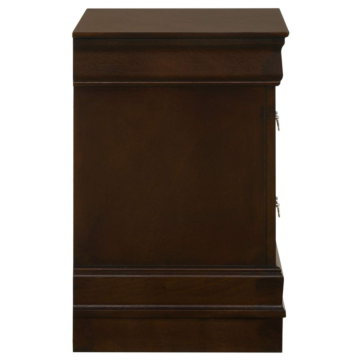 202412 Louis Philippe 2-drawer Nightstand Cappuccino