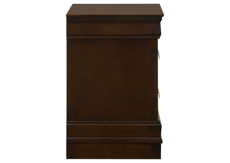 202412 Louis Philippe 2-drawer Nightstand Cappuccino