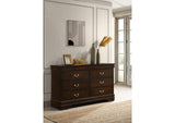 202413 Louis Philippe 6-drawer Dresser Cappuccino