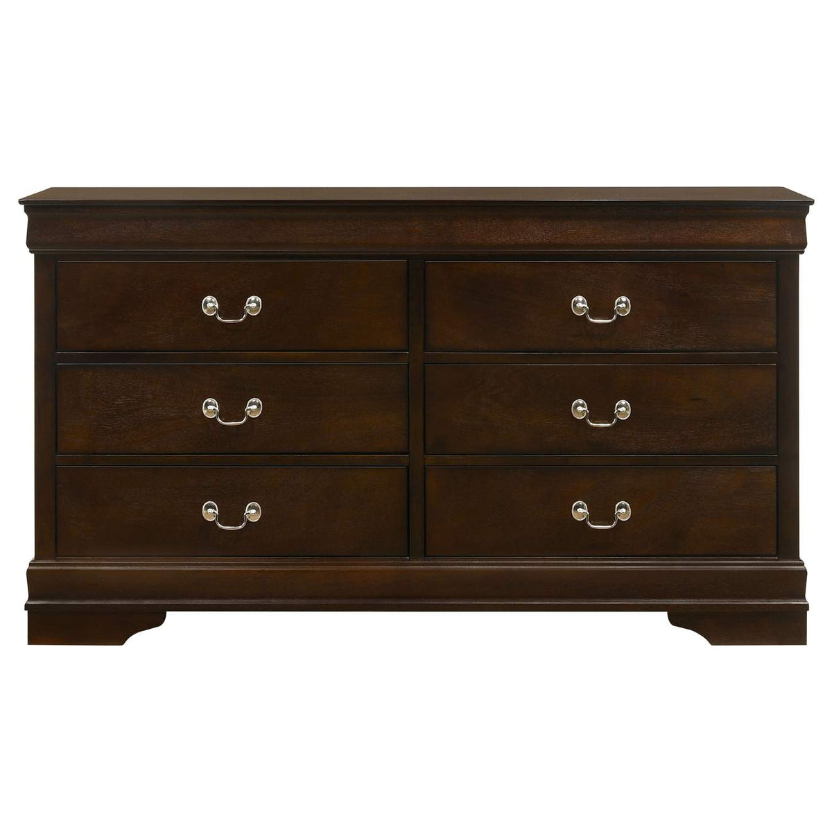202413 Louis Philippe 6-drawer Dresser Cappuccino