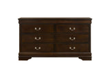 202413 Louis Philippe 6-drawer Dresser Cappuccino