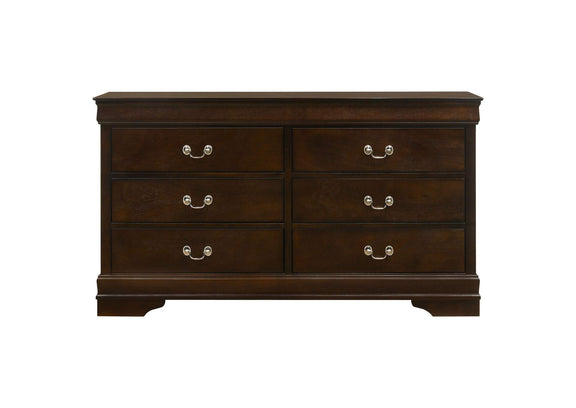 202413 Louis Philippe 6-drawer Dresser Cappuccino