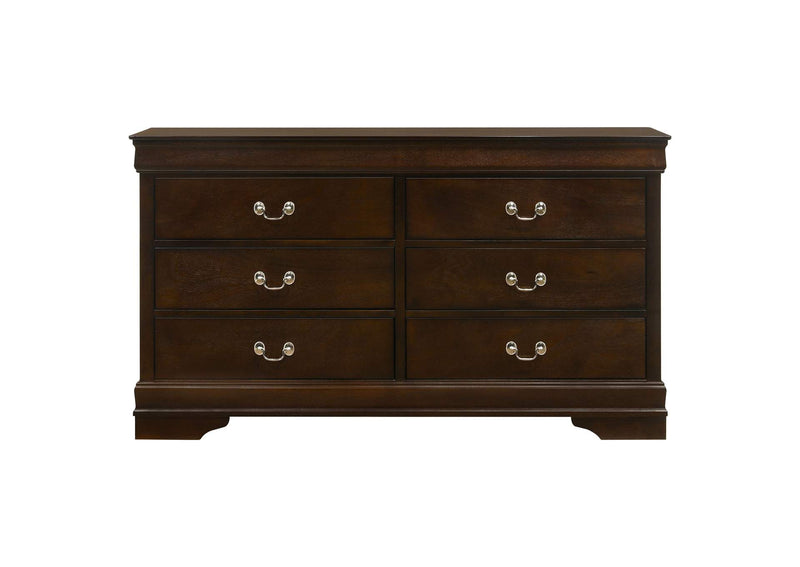 202413 Louis Philippe 6-drawer Dresser Cappuccino