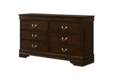 202413 Louis Philippe 6-drawer Dresser Cappuccino
